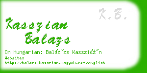 kasszian balazs business card